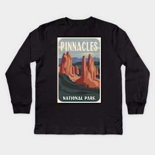 Pinnacles National Park Vintage Travel Poster Kids Long Sleeve T-Shirt